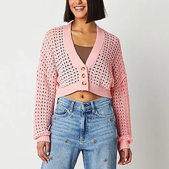 NWT Arizona Pink Crop Camisole Size Large - Picture 1 of 5